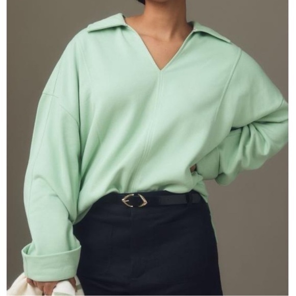Anthropologie Tops - Anthropologie Pilcro Johnny Collar pullover sweatshirt XL